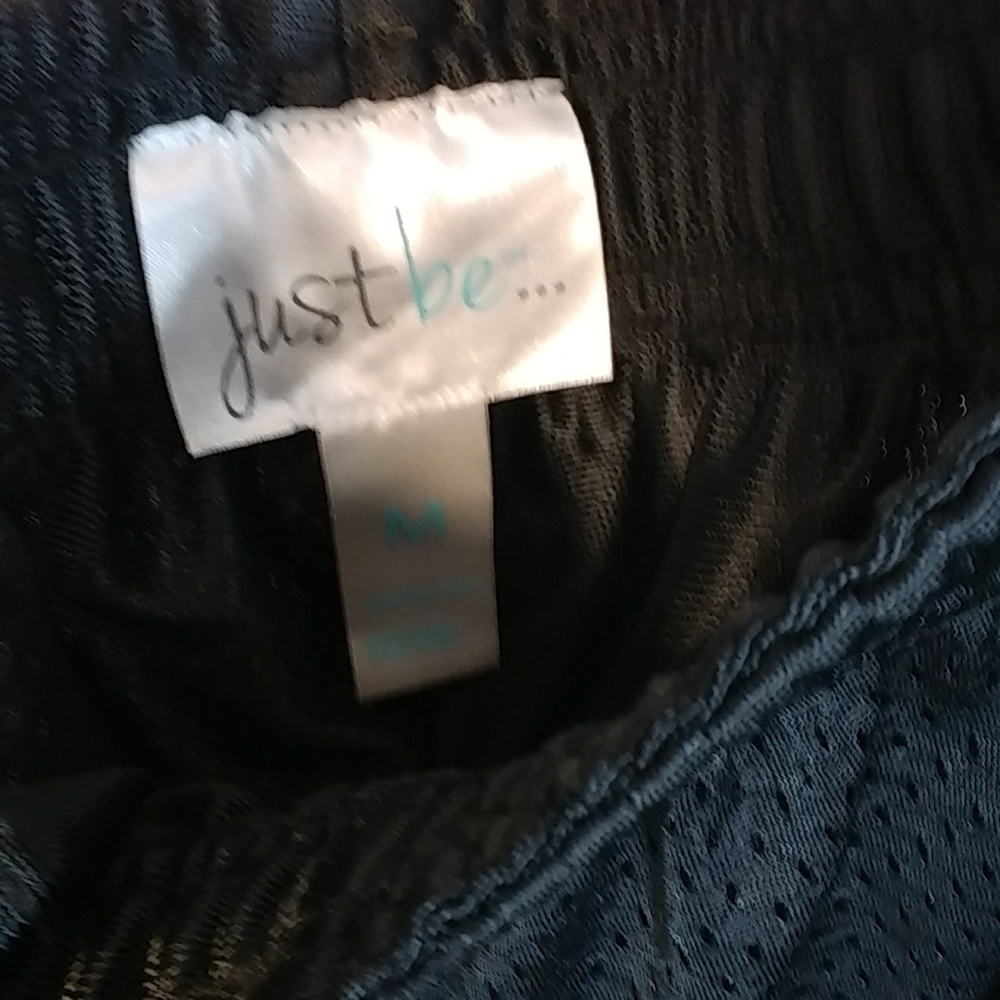 Just Be Women's Black and White Mesh Shorts Size M Fully Lined New with Tag - Picture 4 of 10